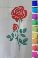 Rose Flower Etch Static Cling